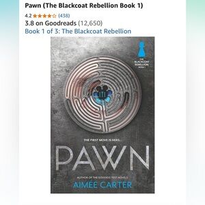 Pawn by Aimée Carter: The Blackcoat Rebellion Book (hardcover)